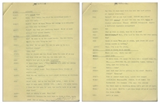 Moe Howard's 17pp. Script Dated June 1942 for Half-Hour Radio Show -- Labeled ''Rough Draft'' at Top & With Moe's Annotations Within -- Very Good Plus Condition